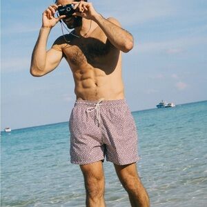 CASA PALOMA Riviera Men's Patterned Swim Shorts SZ Large